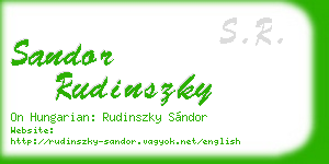 sandor rudinszky business card